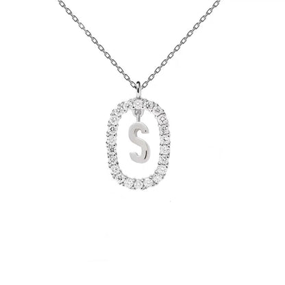 Initial Oval Sparkle