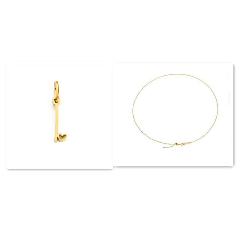 Initial Necklace - Signed with Love