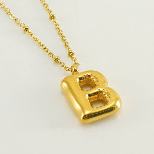 Fashion Bubble Letter Necklace