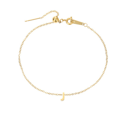Golden Initial Charm Bracelet