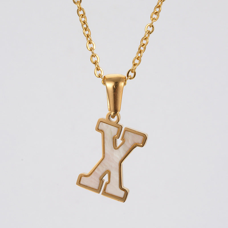 Delicate Flat Letter Charm Necklace