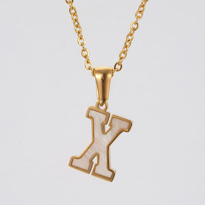 Delicate Flat Letter Charm Necklace