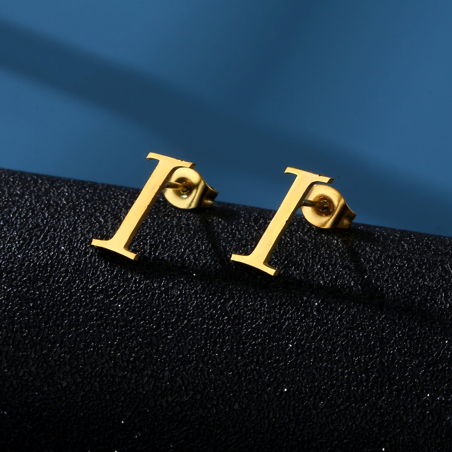 Golden Circle Initial Studs