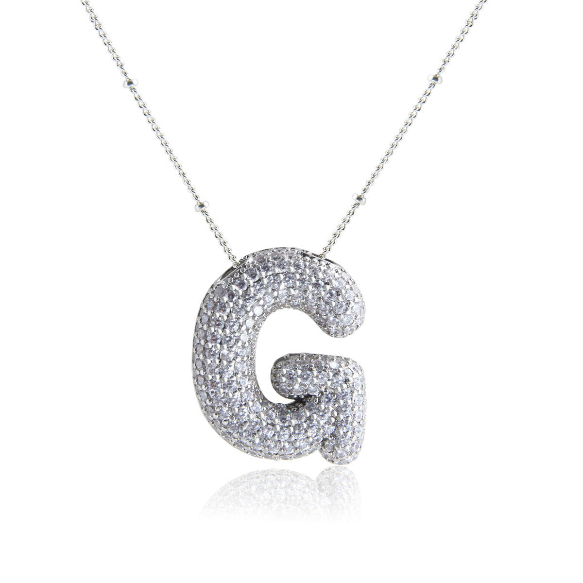 Iced Out Letter Charms Necklace