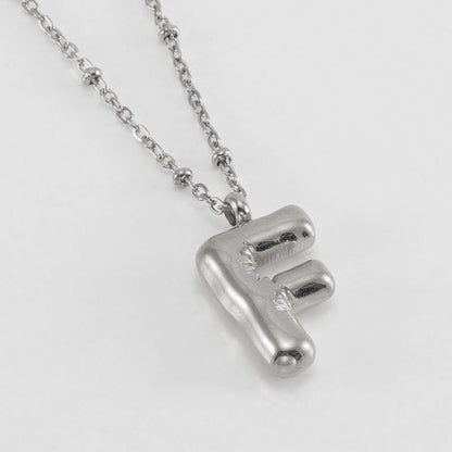 Fashion Bubble Letter Necklace
