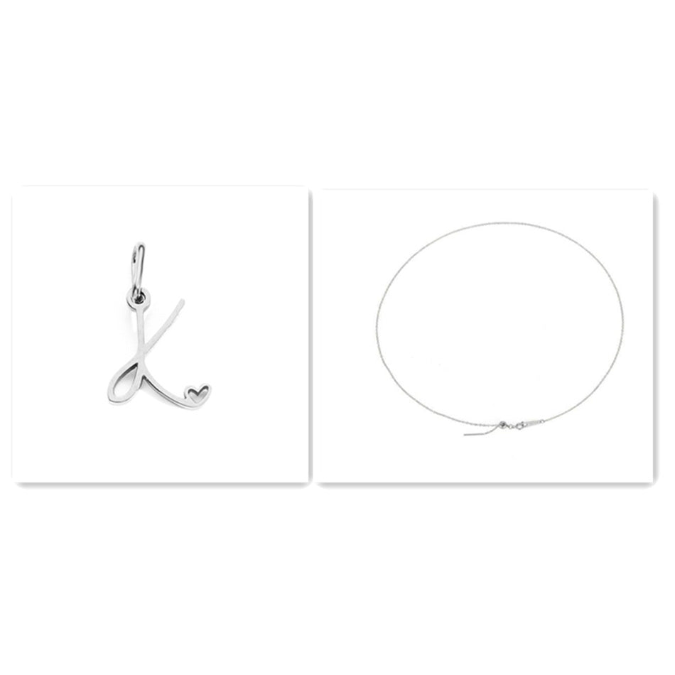 Initial Necklace - Signed with Love