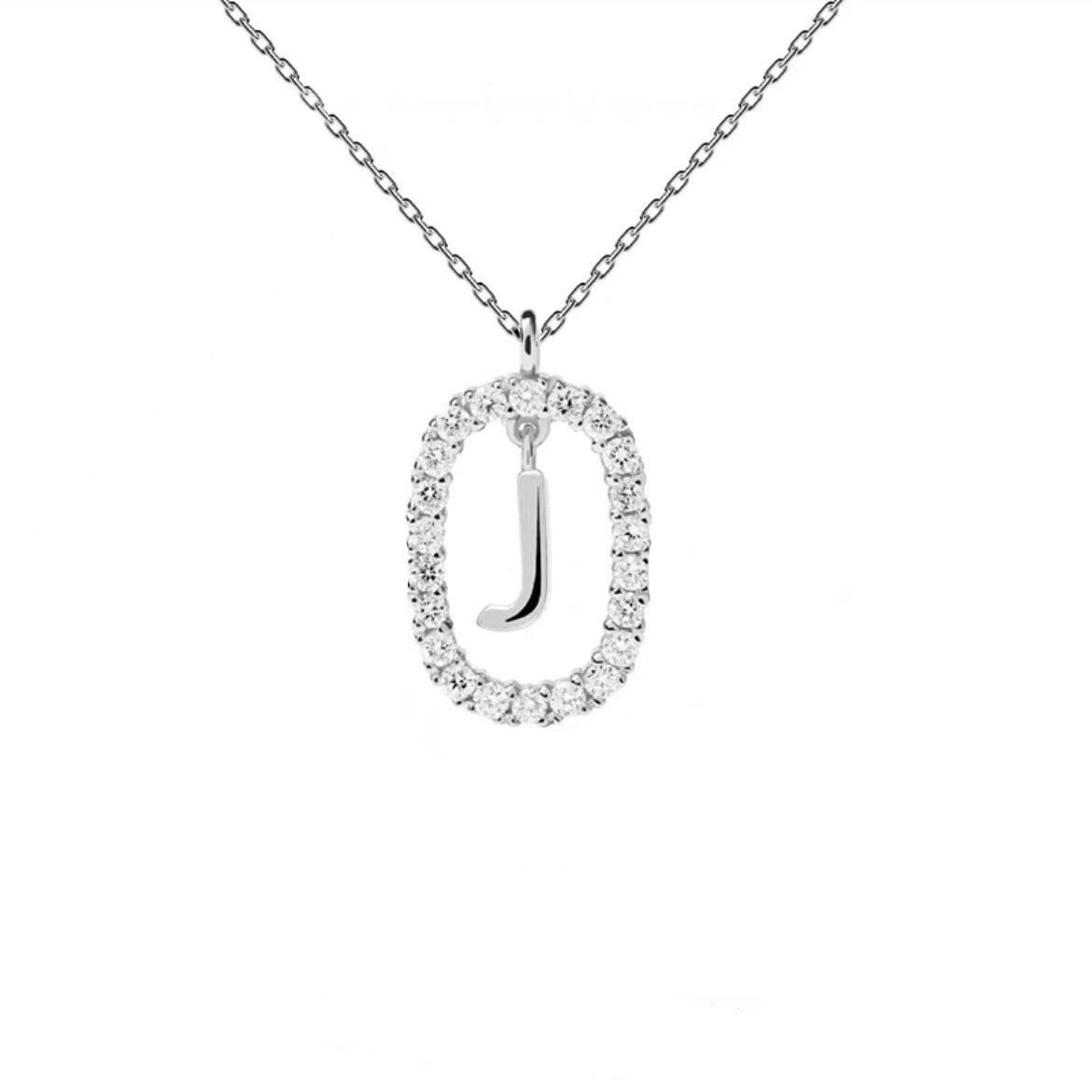 Initial Oval Sparkle