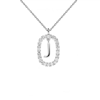 Initial Oval Sparkle