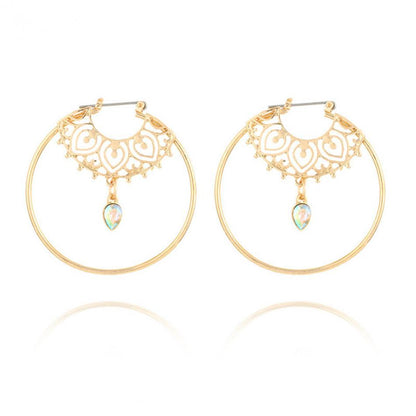Gold Big Circle Round Hoop