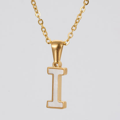 Delicate Flat Letter Charm Necklace
