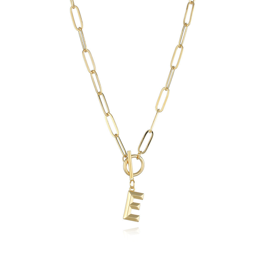 Chunky Letter Chain Necklace