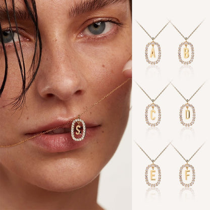 Initial Oval Sparkle