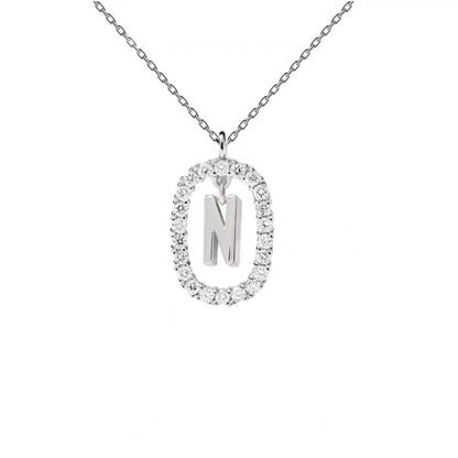 Initial Oval Sparkle