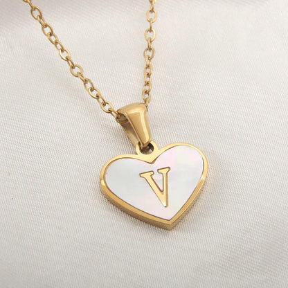 Tiny Mirror Initial Heart Necklace – Personalized Gift for Her