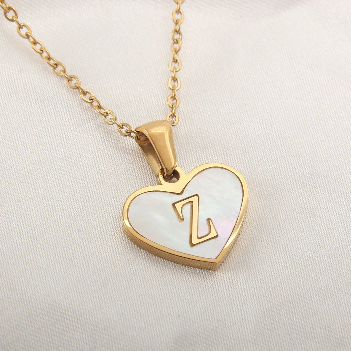 Tiny Mirror Initial Heart Necklace – Personalized Gift for Her