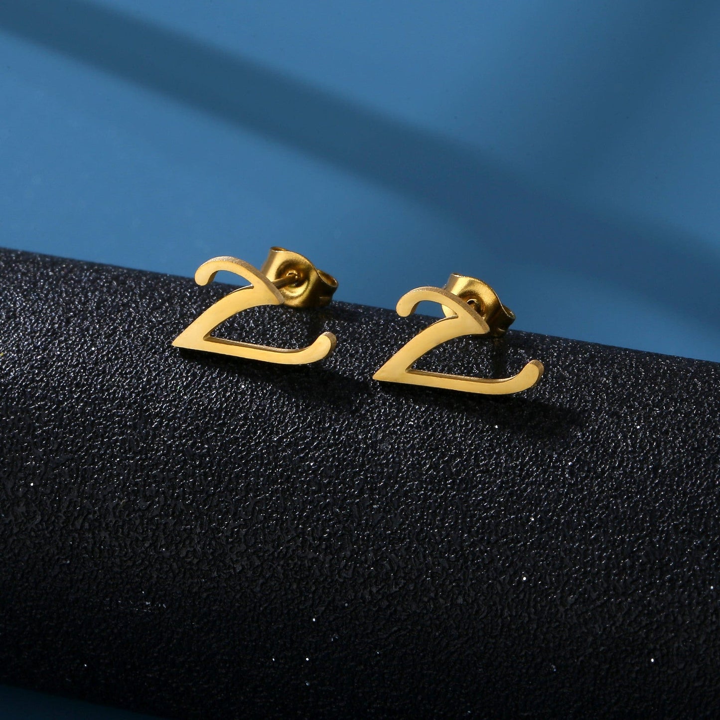 Golden Circle Initial Studs