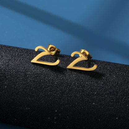 Golden Circle Initial Studs