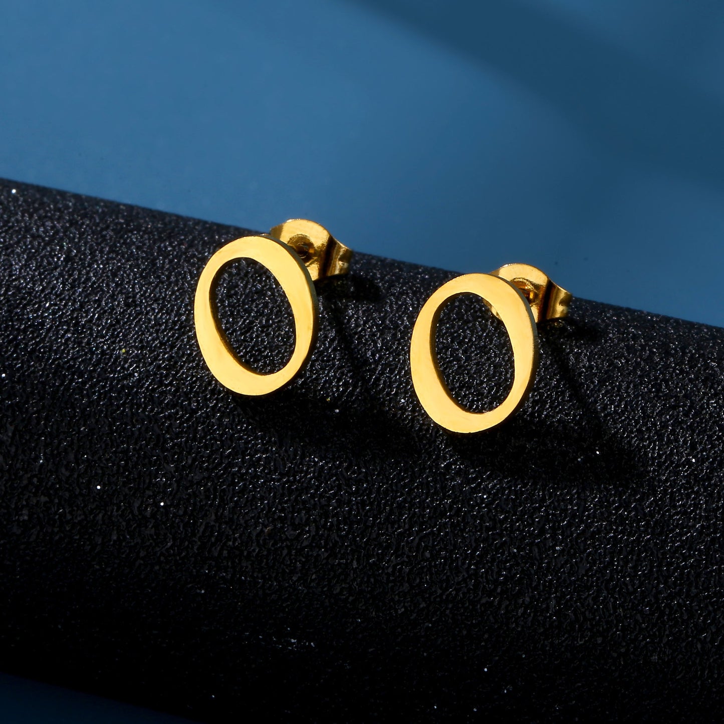 Golden Circle Initial Studs