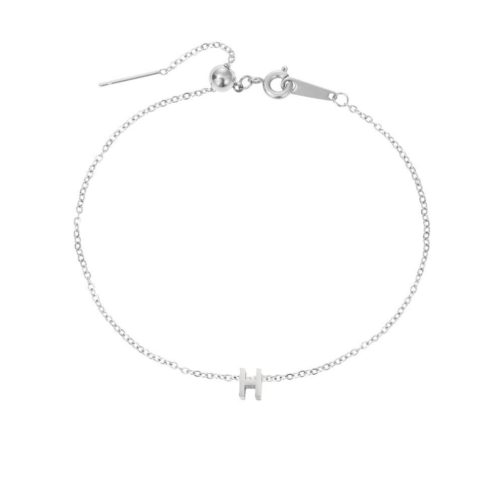 Golden Initial Charm Bracelet