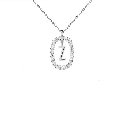 Initial Oval Sparkle