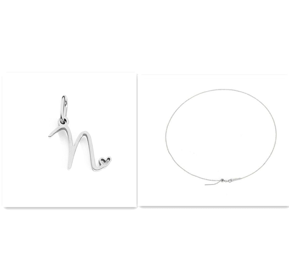 Initial Necklace - Signed with Love