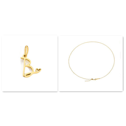 Initial Necklace - Signed with Love