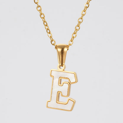 Delicate Flat Letter Charm Necklace