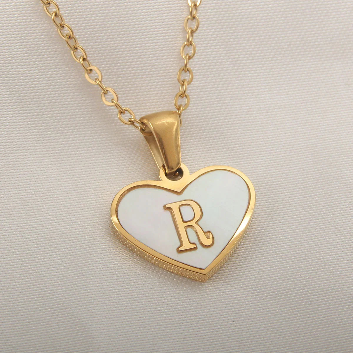 Tiny Mirror Initial Heart Necklace – Personalized Gift for Her