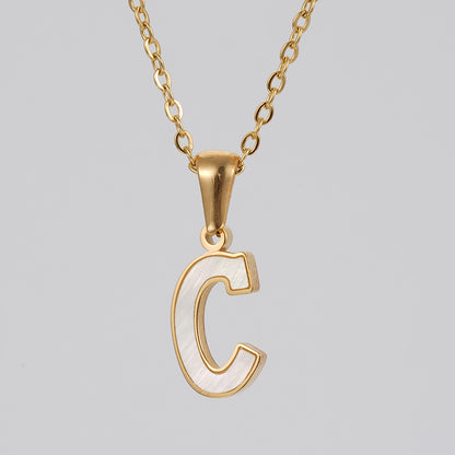 Delicate Flat Letter Charm Necklace