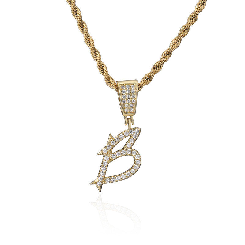 Flat Glow Script Pendant Necklace