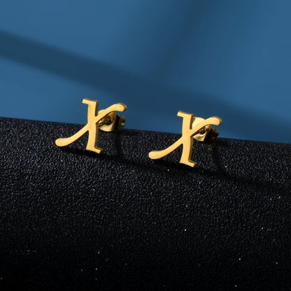 Golden Circle Initial Studs