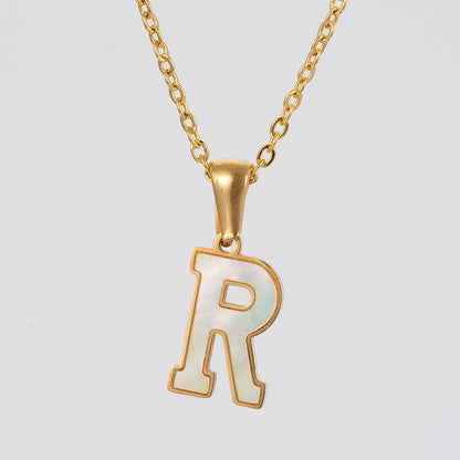 Delicate Flat Letter Charm Necklace