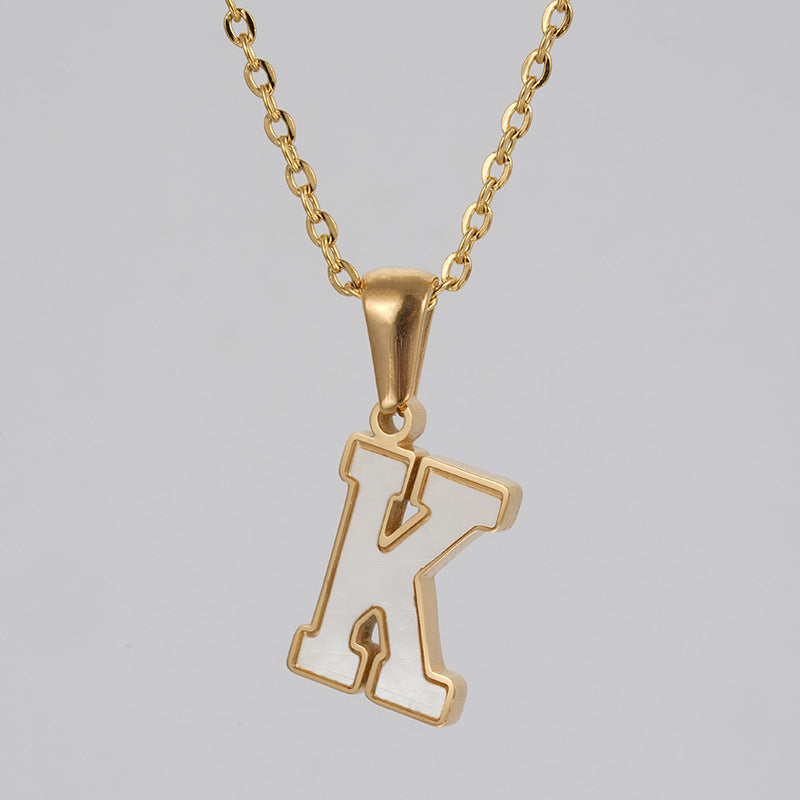 Delicate Flat Letter Charm Necklace