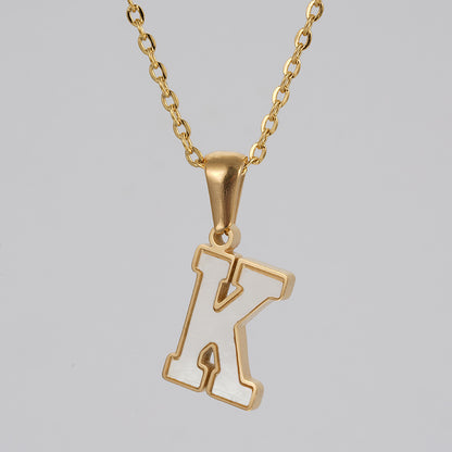 Delicate Flat Letter Charm Necklace