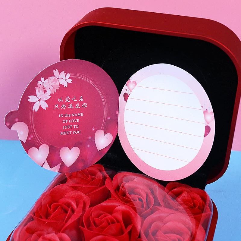 Pull-Out Rose Jewelry Box With Mini Card