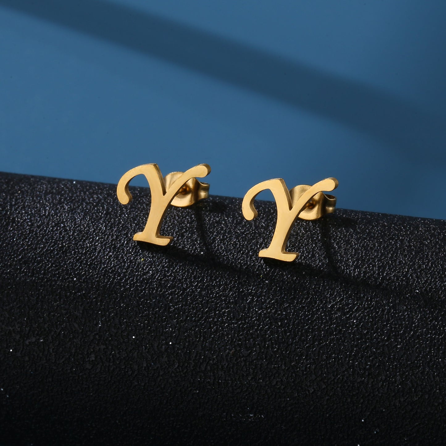 Golden Circle Initial Studs