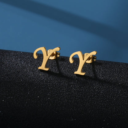 Golden Circle Initial Studs