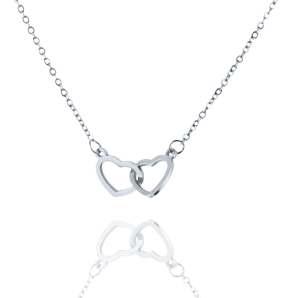 Double Heart Necklece