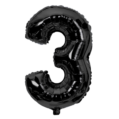 Black Number Balloons