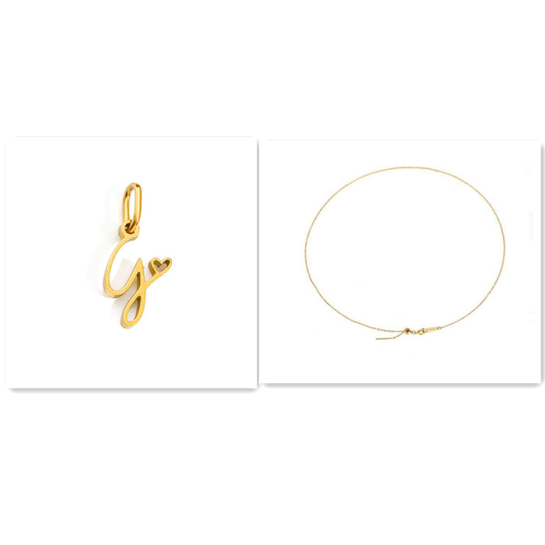 Initial Necklace - Signed with Love