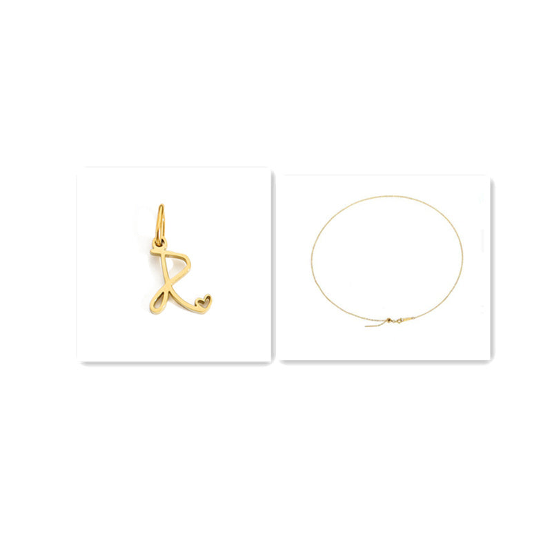 Initial Necklace - Signed with Love