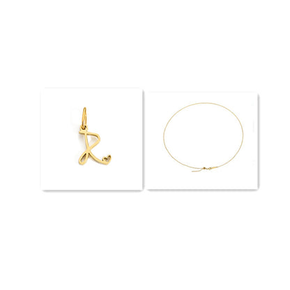 Initial Necklace - Signed with Love