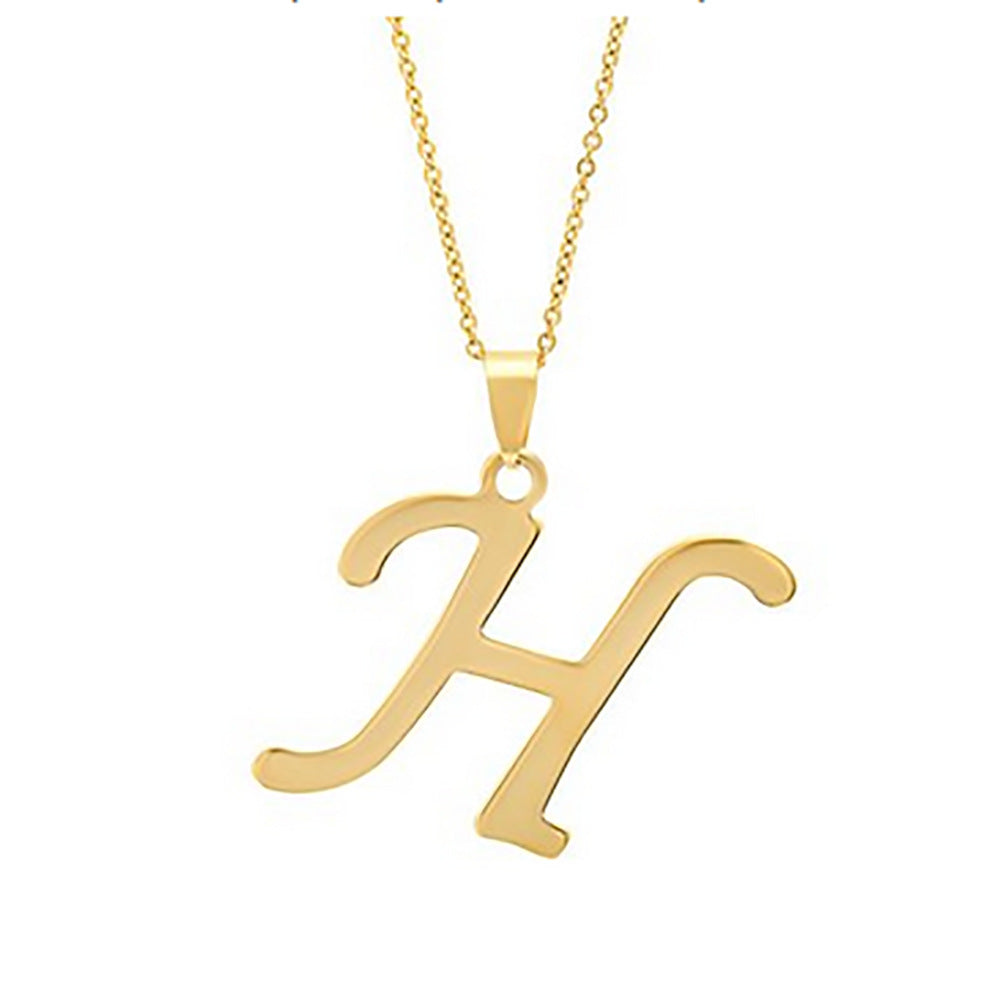Elegant Flat Letter Necklace – Personalized Jewelry