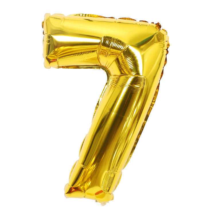 Gold Number Balloons