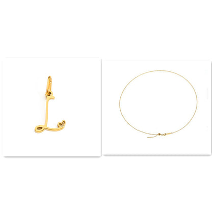 Initial Necklace - Signed with Love