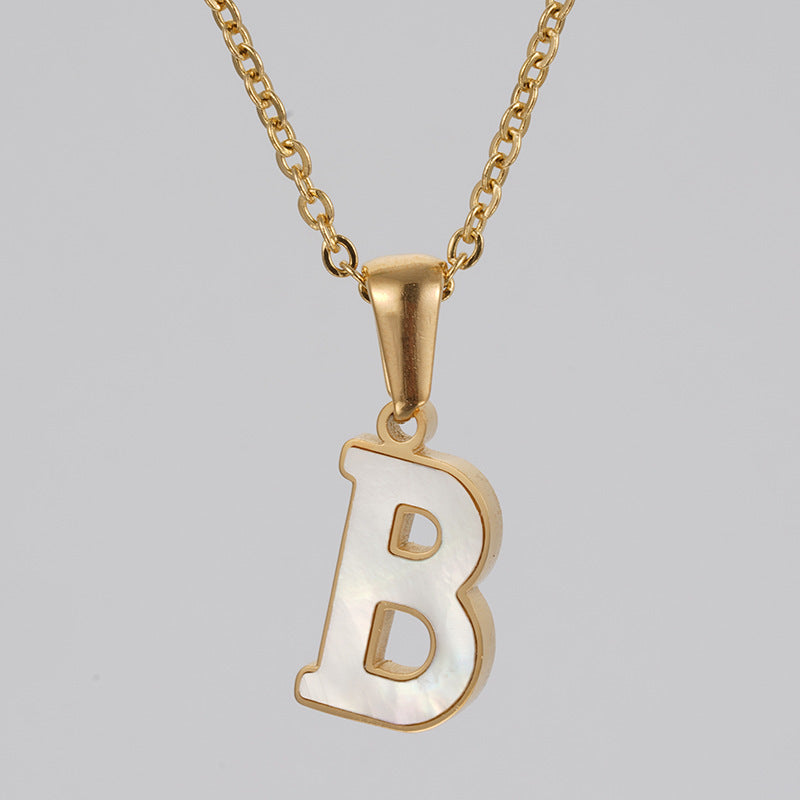Delicate Flat Letter Charm Necklace
