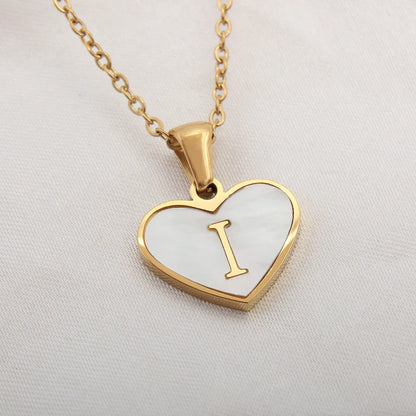 Tiny Mirror Initial Heart Necklace – Personalized Gift for Her