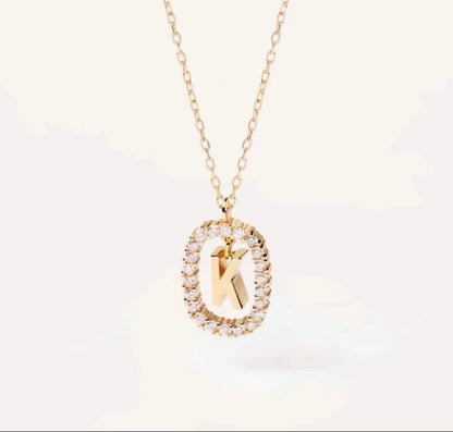 Initial Oval Sparkle