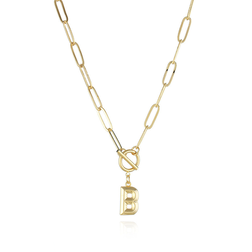Chunky Letter Chain Necklace