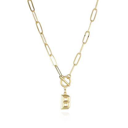 Chunky Letter Chain Necklace